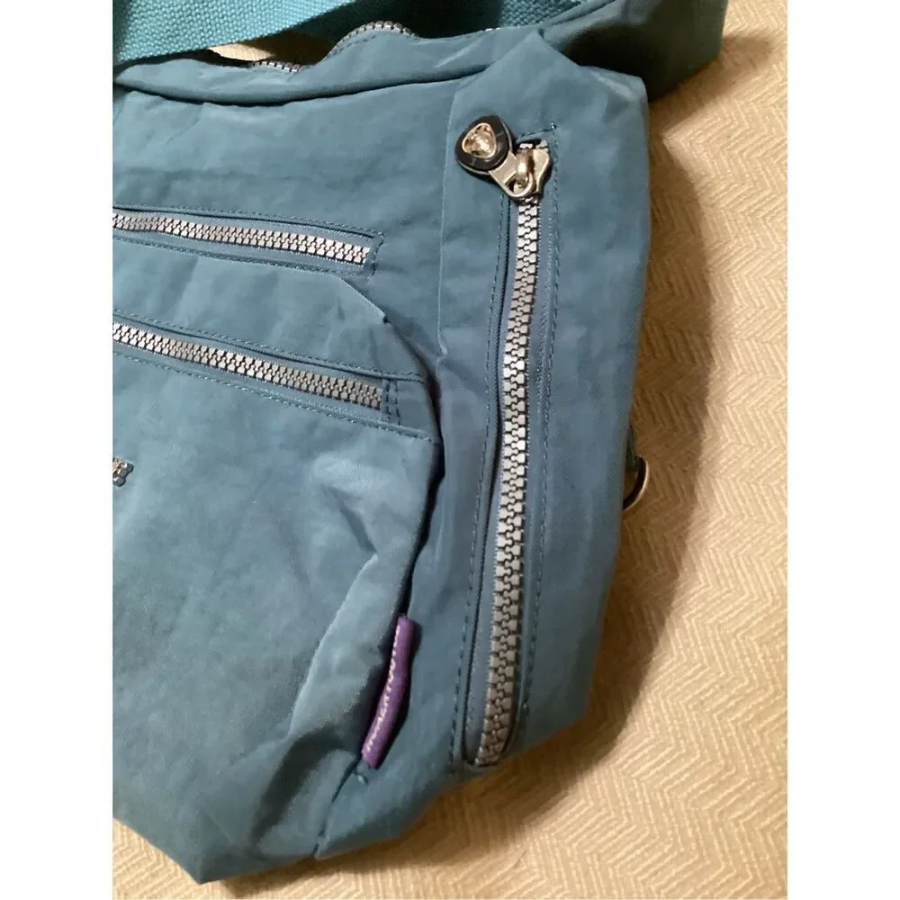 Huaeryouyue Hybrid Crossbody Nylon Travel Bag Teal